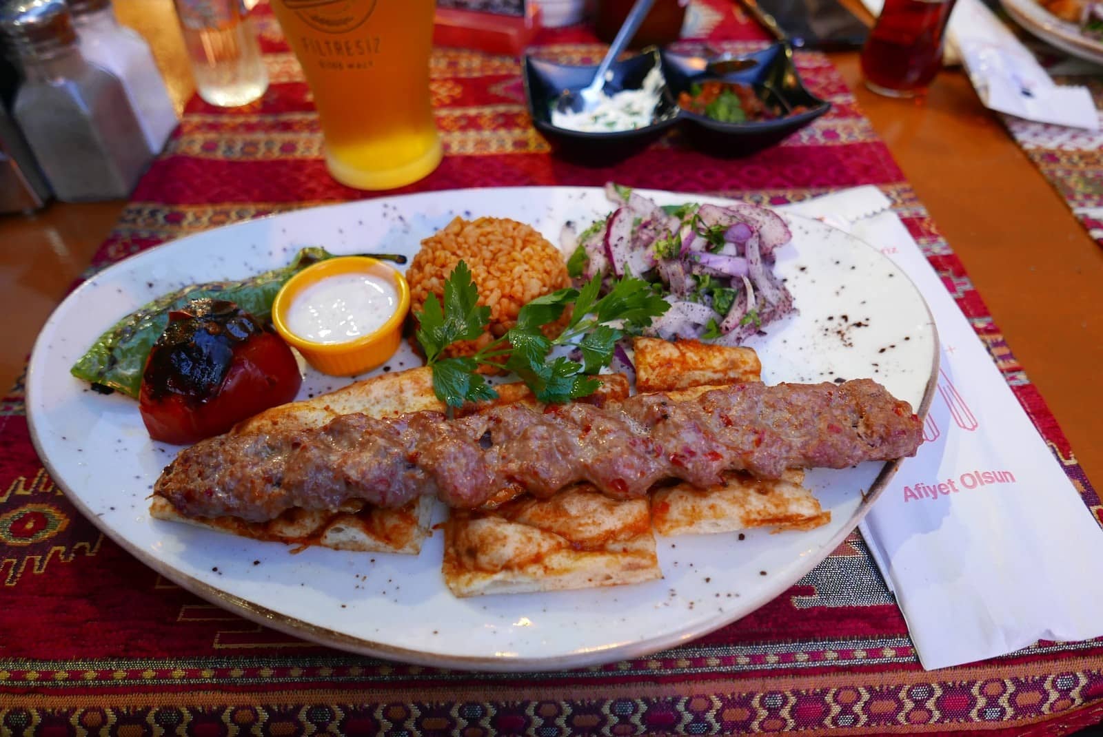 Turkey traditional food kebab